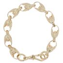 9ct Yellow Gold Tulip Bracelet 7"