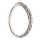 9ct White Gold 0.12ct Diamond Wave Ring