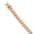 18ct Rose Gold 4.50ct Brilliant Cut Diamond Tennis Bracelet 7"