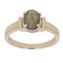 9ct Yellow Gold Labradorite Single Stone Ring
