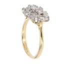 18ct Yellow Gold 1.00ct Baguette And Brilliant Cut Diamond Cluster Ring