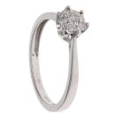 9ct White Gold 0.20ct Brilliant Cut Diamond Cluster Ring