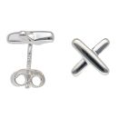 Silver Kiss Stud Earrings