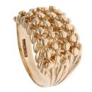 9ct Yellow Gold Four Row Keeper Ring