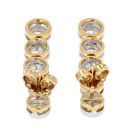18ct Yellow And White Gold Diamond Drop Earrings
