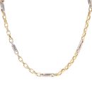 14ct Yellow And White Gold Children's Belcher Chain 16"