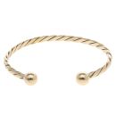 9ct Yellow Gold Patterned Torque Bangle