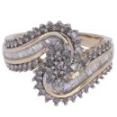 9ct Yellow Gold 0.80ct Diamond Fancy Ring