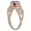 9ct Yellow and Rose Gold Blue Topaz Celtic Clogau Ring