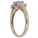 9ct Yellow Gold 0.50ct Brilliant Cut Diamond Trilogy Ring