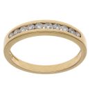 18ct Yellow Gold 0.33ct Brilliant Cut Diamond Half Eternity Ring