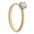 18ct Yellow Gold 0.33ct Brilliant Cut Diamond Solitaire Ring