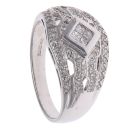 18ct White Gold 0.33ct Brilliant and Princess Cut Diamond Cluster Ring