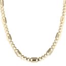 14ct Yellow Gold Monaco Luxe Pave Lock Chain 20"