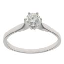 18ct White Gold 0.51ct Brilliant Cut Diamond Solitaire Ring