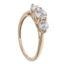 9ct Yellow Gold Cubic Zirconia Three Stone Ring
