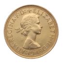 1965 Elizabeth II First Portrait UK Full Sovereign Coin