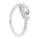 18ct White Gold 1.00ct Diamond Trilogy Ring by Anya Belle