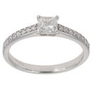 18ct White Gold 0.60ct Princess Cut Diamond Solitaire Ring