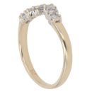 9ct Yellow Gold 0.25ct Brilliant Cut Diamond Wishbone Ring