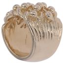 9ct Yellow Gold Four Row Keeper Ring