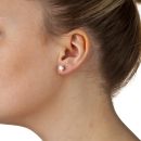 9ct Yellow Gold White Cubic Zirconia Stud Earrings 7mm