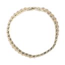 9ct Yellow Gold Cubic Zirconia Watch Strap Style Bracelet 8.5"