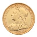 1898 Victoria Old Head UK Half Sovereign Coin