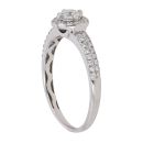 18ct White Gold 0.60ct Brilliant Cut Diamond Cluster Ring
