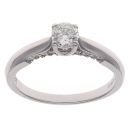18ct White Gold 0.50ct Brilliant Cut Diamond Solitaire Forever Ring