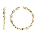 14ct Yellow Gold Twist Hoop Earrings