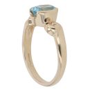 9ct Yellow Gold Created Topaz Single Stone Ring