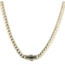 14ct Yellow Gold Monaco Classic Plain Lock Chain 18"