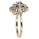 9ct Yellow Gold Sapphire And Cubic Zirconia Cluster Ring