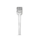 9ct White Gold 0.50ct Emerald Cut Lab Grown Diamond Five Stone Ring