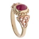9ct Yellow and Rose Gold Ruby Single Stone Ring