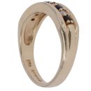 9ct Yellow Gold 0.10ct Diamond and Sapphire Ring