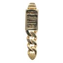 14ct Yellow Gold Monaco Classic Black Cubic Zirconia Pave Pendant