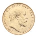 1907 Edward VII Large Head UK Full Sovereign coin