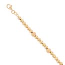 18ct Yellow Gold Bead Patterned Bracelet 7"