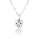 9ct White Gold 2.00ct Oval Lab Grown Diamond Pendant