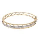 18ct Yellow and White Gold 1.50ct Brilliant Cut Diamond Bangle