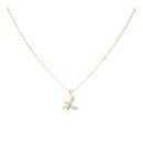Children's 14ct Yellow And White Gold Eagle Pendant And Chain 18"
