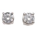 18ct White Gold 0.80ct Brilliant Cut Diamond Stud Earrings