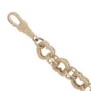 9ct Yellow Gold Heart Belcher Bracelet 8"