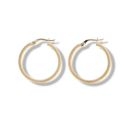 9ct Yellow Gold Frosted Hoop Earrings