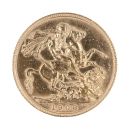 1908 Edward VII Large Head UK Full Sovereign Coin