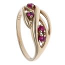 9ct Yellow Gold Ruby Crossover Ring