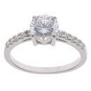 Silver Cubic Zirconia Single Stone Ring By Icesia