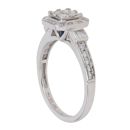 Vera Wang 18ct white Gold 0.80ct Brilliant, Baguette and Princess Cut Diamond Cluster Ring